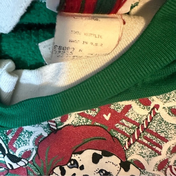 Vtg 90s Nutcracker Dalmatian Christmas sweatshirt - Picture 4 of 7